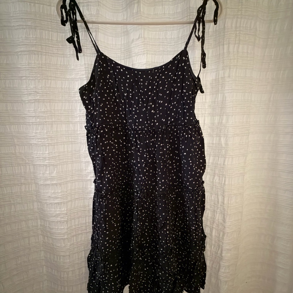 Altar'd State Navy and White Patterned Dress